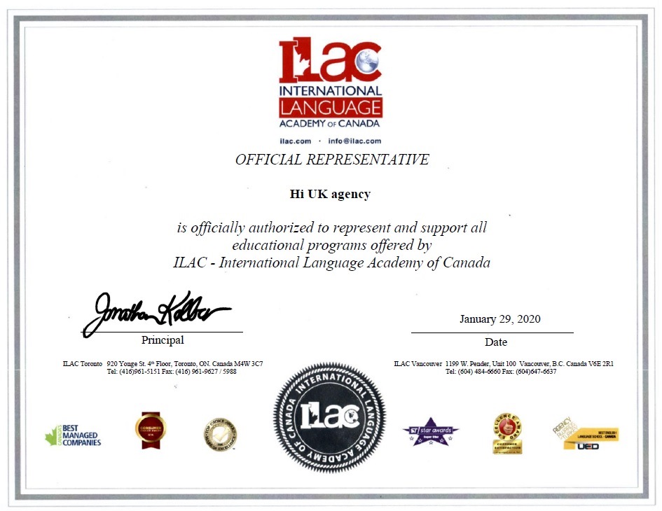 официальный представитель школы ILAC Canada в России